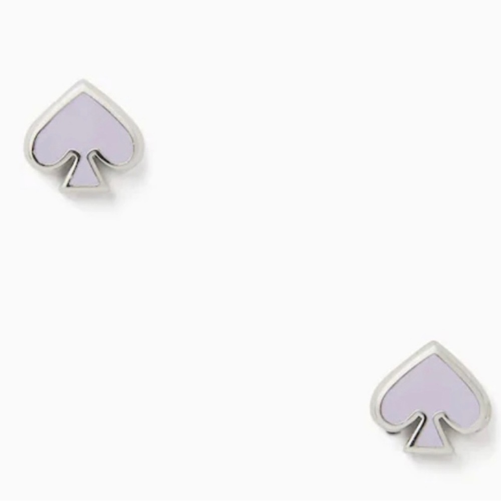 🤩LILAC🤩 ♠️ kate spade ♠️ Signature Logo Cut Out Earrings, New - Picture 2 of 5